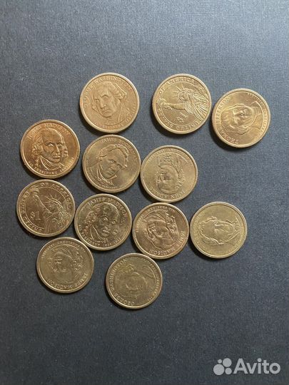 Обмен монетами США 1 доллар