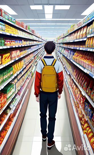 Сборщик заказов в магазине Лента