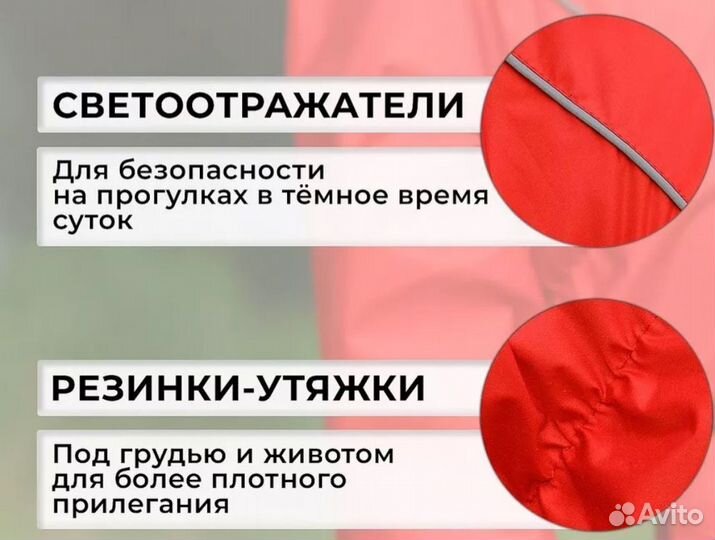 Дождевик для средней собаки