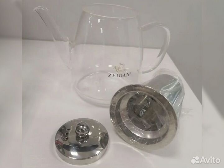 Чайник заварочный стеклянный жаропр.с фильтром