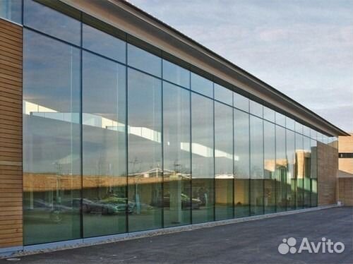 Витражи алюминиевые 3.5х16м бронированный