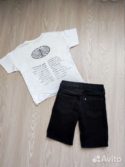 Джинсовые шорты + футболка