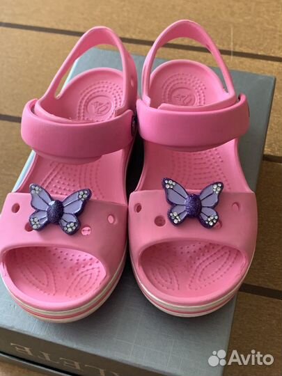 Сандалии Crocs Crocband Sandal Kids (розовый)