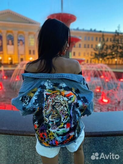 Роспись одежды, кожа/кожзам