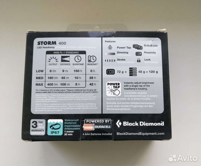 Black Diamond Storm 400 RGB фонарь налобный