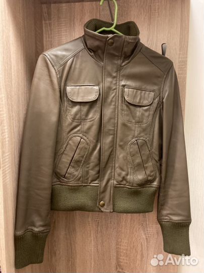 Куртка кожаная Mango (натуральная кожа)