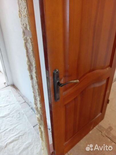 Двери деревянные, массив, с коробкой, б/у