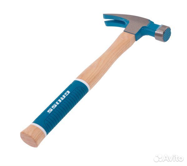 Молоток-гвоздодер, 380 г, угол 75, магнит, обрези