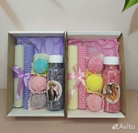 Свечи из вощины + соль или жемчуг для ванн