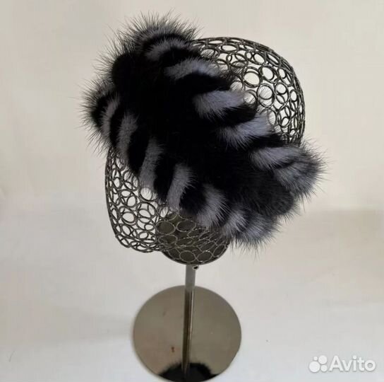 Повязка на голову из норки