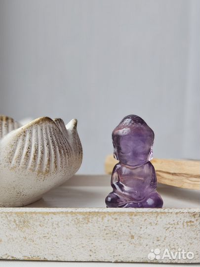 Будда статуэтка из натурального флюорита