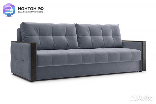 Диван еврокнижка Инсайд 3-х местный темно-серый