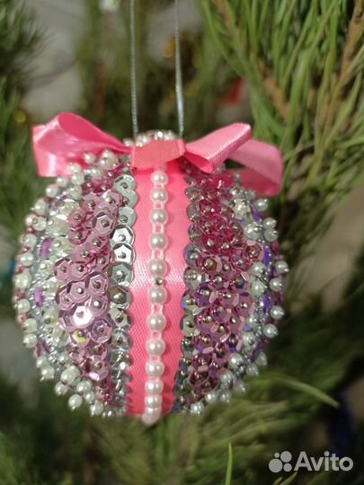 Новогодний шар ручной работы