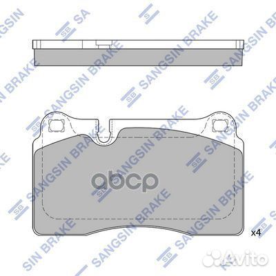 Колодки тормозные, передние SP2231 Sangsin brake