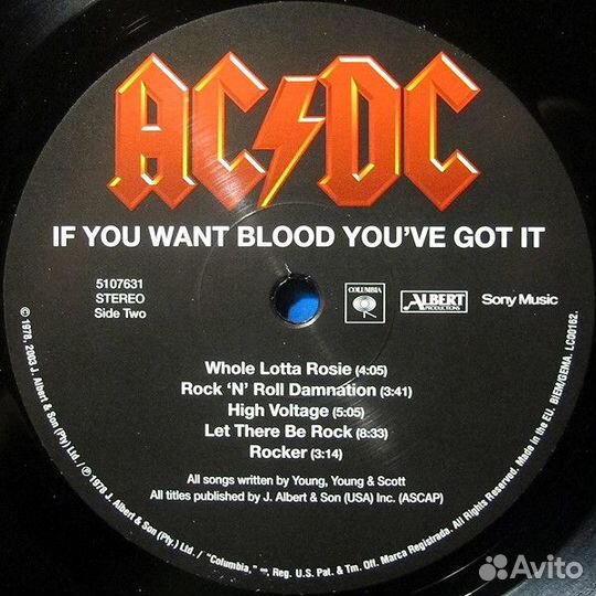 Виниловая пластинка AC/DC IF YOU want blood YOU'VE