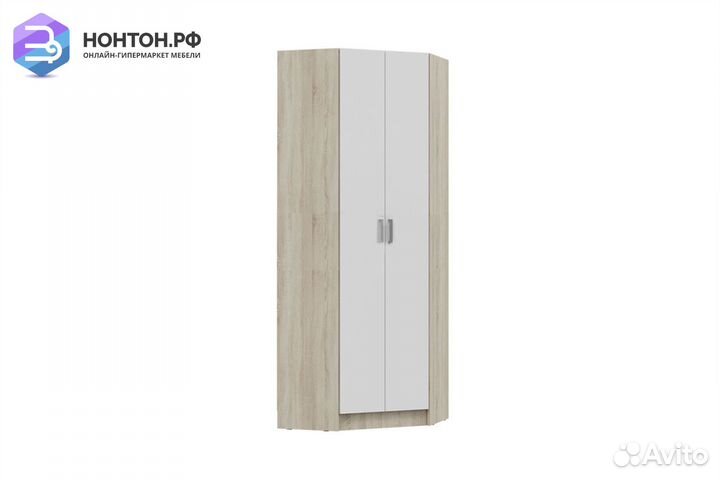 Шкаф Мартина угловой белый / дуб сонома