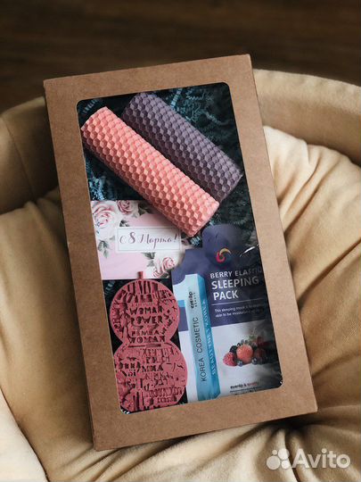 Подарочный набор свечей из вощины