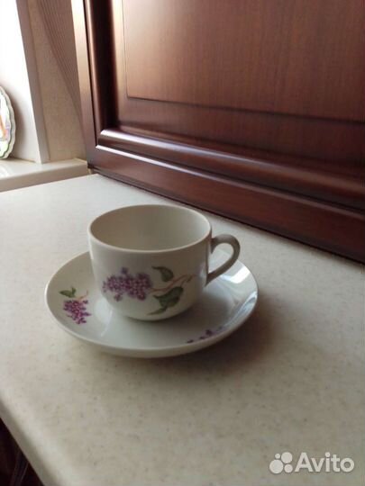 Чашка с блюдцем фарфор