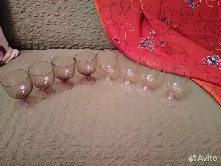 Бокалы из цветного стекла СССР