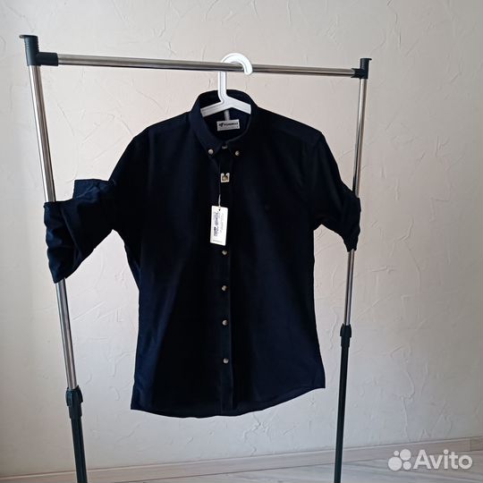 Вельветовая рубашка черная 44-50