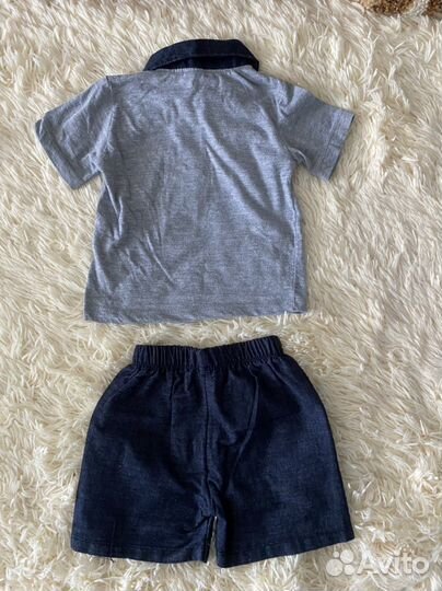 Набор джинсовых шортиков на мальчика 9 мес