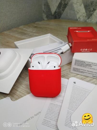 Airpods 2 максимум версия + чехол