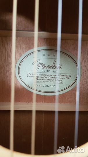 Акустическая гитара fender cd 100