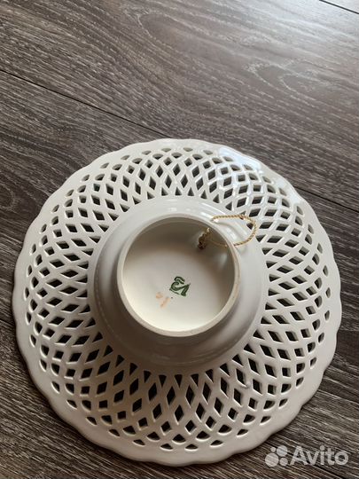 Тарелка настенная фаянс ручная работа