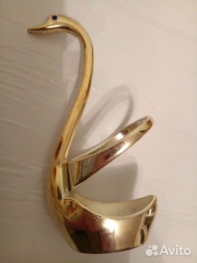 Лебедь металл золочение винтаж