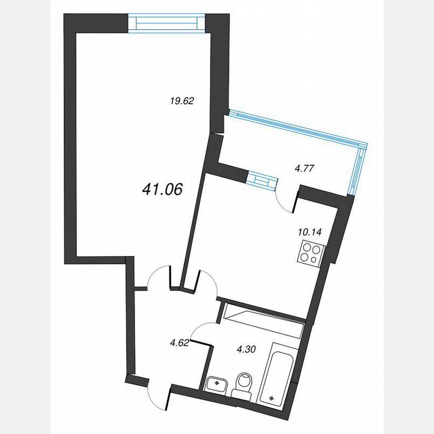 1-к. квартира, 43,5 м², 16/22 эт.