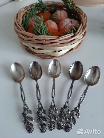 Серебряные ложки 5 штук