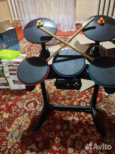 Guitar hero (барабаны и гитары) Xbox 360