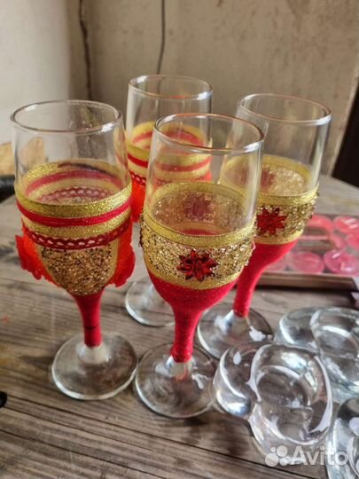 Фужеры свадебные подсвечники