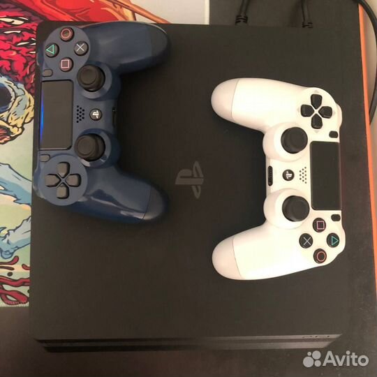 Sony playstation 4 с 2 джойстиками и играми