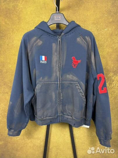 Balenciaga Dirty Polo Zip Hoodie