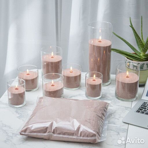 Цветные свечи насыпные Органика 3 кг. (капучино)