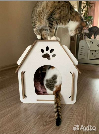 Домик-когтеточка для кошек, собак