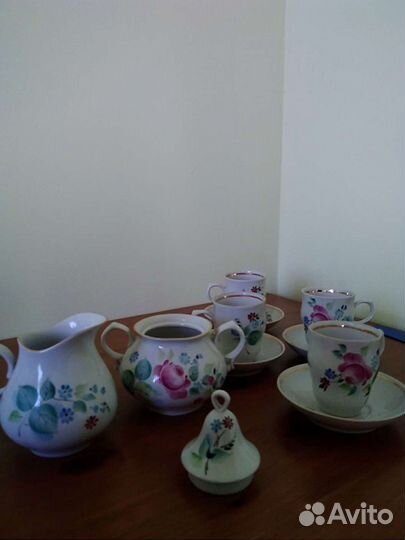 Кофейный сервиз фарфор роспись ручная