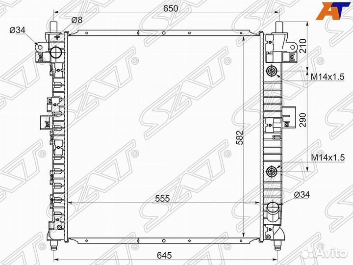 Радиатор ssang yong kyron 05/actyon 2.3/2.0D 05-06