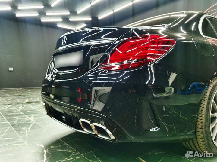 Диффузор C-class w205 С63 AMG стиль 2019+