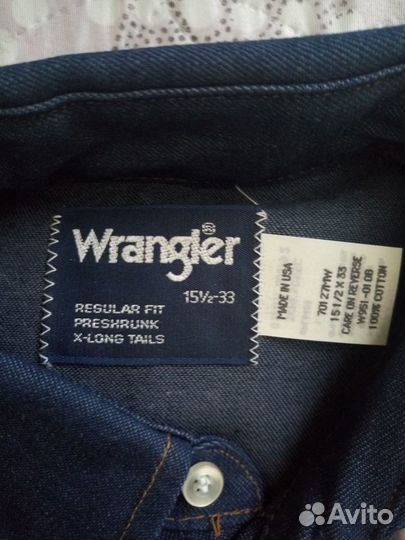 Рубашка джинсовая Wrangler USA 48 (М)