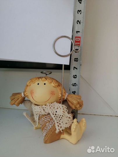 Фигурка девочка-ангелок с держателем - бронь