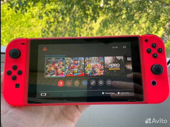 Nintendo Switch Rev2 Прошитая 128gb Mario
