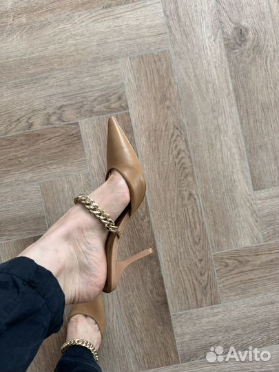 Босоножки zara 36 бежевые