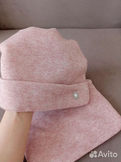 Шапка со снудом демисезонная