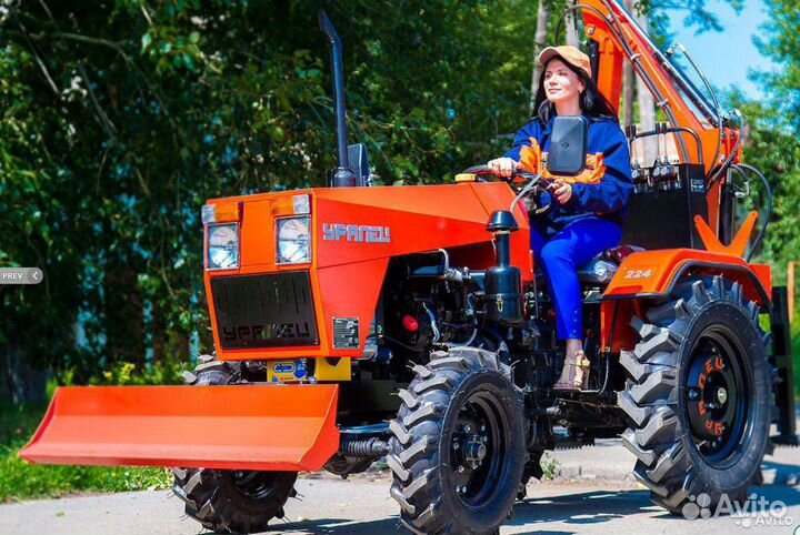 Мини-трактор УРАЛЕЦ 224Б, 2024