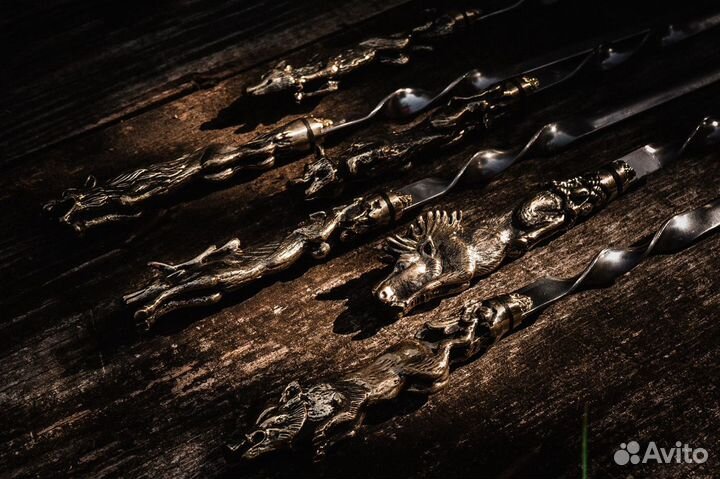 Шампура из Латуни комплект 6 Штук