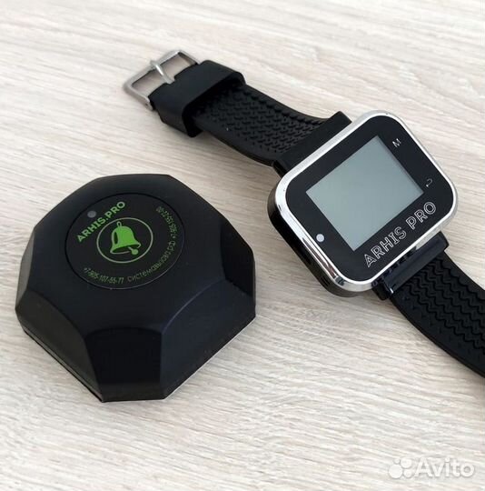 Кнопка вызова официанта модель Бургер с часами