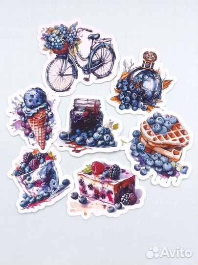 Высечки для скрапбукинга Черника набор 31 ш штука