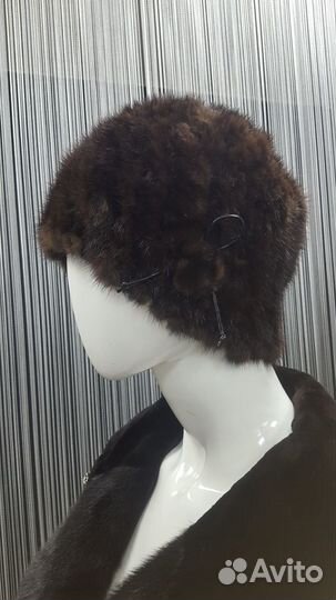 Шапка норковая вязанная шнв-3